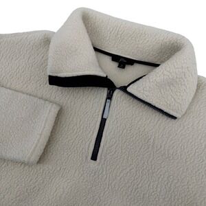 J. Crew Cream Teddy Fleece Sherpa 1/4 Zip Pullover Sweater Women's Small